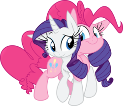 Size: 7000x6030 | Tagged: safe, artist:leadhooves, artist:spier17, pinkie pie, rarity, g4, absurd resolution, cute, diapinkes, female, lesbian, ship:raripie, shipping