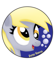 Size: 771x1032 | Tagged: safe, artist:brittanysdesigns, derpy hooves, pegasus, pony, g4, button, female, mare, solo