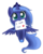 Size: 3567x4488 | Tagged: safe, artist:pridark, princess luna, alicorn, pony, g4, absurd resolution, cute, female, filly, heart, looking at you, lunabetes, mouth hold, note, pridark is trying to murder us, simple background, solo, transparent background, woona