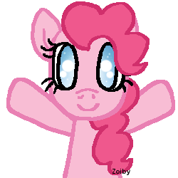 Size: 250x250 | Tagged: safe, artist:zoiby, pinkie pie, g4, animated, cute, diapinkes, female, solo