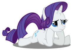 Size: 5000x3381 | Tagged: safe, artist:overmare, rarity, pony, unicorn, g4, absurd resolution, female, lying down, male, prone, simple background, solo, transparent background, vector