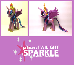 Size: 1000x876 | Tagged: safe, artist:narxinba222, twilight sparkle, alicorn, pony, g4, brushable, customized toy, female, irl, mare, photo, solo, toy, twilight sparkle (alicorn)