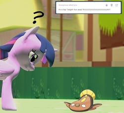 Size: 968x882 | Tagged: safe, artist:php74, twilight sparkle, alicorn, pony, stunfisk, g4, 3d, crossover, gmod, it's a trap, pokémon, question mark, tumblr, twilight sparkle (alicorn)