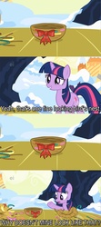 Size: 766x1723 | Tagged: safe, edit, edited screencap, screencap, twilight sparkle, pony, g4, my little pony: friendship is magic, season 1, winter wrap up, comic, ei, female, male, nest, screencap comic, simpsons did it, snow, solo, the simpsons