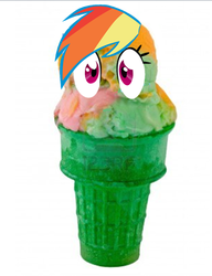 Size: 377x492 | Tagged: safe, rainbow dash, g4, ice cream, ponies are best ice cream, sherbet
