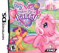 Size: 498x447 | Tagged: safe, pinkie pie (g3), scootaloo (g3), earth pony, pony, g3, my little pony: pinkie pie's party, official, balloon, box art, cute, g3 cutealoo, g3 diapinkes, g3betes, game, lowres, nintendo, nintendo ds, thq, video game