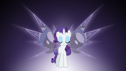 Size: 1920x1080 | Tagged: safe, artist:mithandir730, rarity, g4, eyes, implied, raricorn, vector, wallpaper, wings