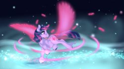 Size: 1920x1080 | Tagged: safe, artist:kittehkatbar, twilight sparkle, alicorn, pony, g4, female, mare, twilight sparkle (alicorn), void