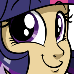 Size: 300x300 | Tagged: safe, artist:glancojusticar, twilight sparkle, human, g4, close-up, humanized, solo, twiface, wrong neighborhood