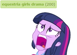 Size: 302x218 | Tagged: safe, screencap, twilight sparkle, equestria girls, g4, my little pony equestria girls, derpimilestone, equestria girls drama, exploitable meme, meme, milestone, screaming, tags, twiscream