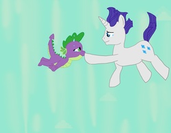 Size: 3040x2368 | Tagged: safe, artist:gothtigressa, rarity, spike, g4, secret of my excess, barb, crying, elusive, falling, rule 63, scene interpretation, ship:barlusive, ship:sparity