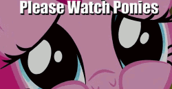 Size: 500x260 | Tagged: safe, edit, edited screencap, screencap, pinkie pie, bridle gossip, g4, animated, close-up, eye shimmer, female, please, puffy cheeks, puppy dog eyes, solo