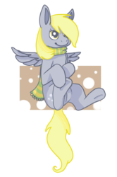 Size: 351x530 | Tagged: safe, artist:thunderclap12, derpy hooves, pegasus, pony, g4, clothes, female, mare, scarf, solo