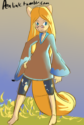 Size: 800x1200 | Tagged: safe, artist:penlink, idw, wheat grass, anthro, g4, 30 minute art challenge, skinny, solo, thin