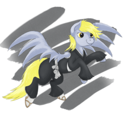 Size: 1276x1276 | Tagged: safe, artist:rukitichi, derpy hooves, pegasus, pony, g4, bleach (manga), clothes, female, mare, shinigami, simple background, solo, transparent background