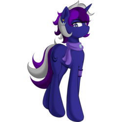 Size: 1024x1024 | Tagged: safe, artist:rolo, oc, oc only, oc:waning crescent, pony, unicorn, clothes, earring, female, scarf, tall