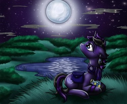 Size: 1959x1615 | Tagged: dead source, safe, artist:madelonetjj, oc, oc only, oc:waning crescent, pony, unicorn, clothes, earring, female, moon, scarf, solo