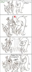 Size: 1333x2971 | Tagged: safe, artist:rossmaniteanzu, derpy hooves, king sombra, queen chrysalis, pegasus, pony, g4, comic, couple, female, happy new year, love, male, mare, muffin, ship:chrysombra, shipping, straight, unholy matrimony