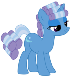 Size: 900x972 | Tagged: safe, artist:frienddash, trixie, pony, unicorn, g4, female, hair curlers, lidded eyes, simple background, smiling, solo, transparent background, vector