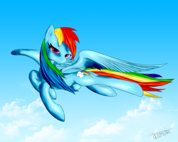 Size: 5000x4000 | Tagged: safe, artist:ultimiant, rainbow dash, g4, absurd resolution, female, flying, solo