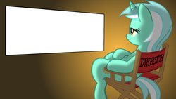 Size: 1920x1080 | Tagged: safe, artist:tygerbug, lyra heartstrings, g4, director lyra, exploitable