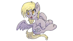Size: 1366x768 | Tagged: safe, artist:chocori, derpy hooves, pegasus, pony, g4, chest fluff, female, mare, solo