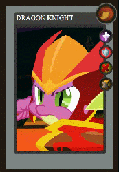 Size: 295x426 | Tagged: safe, artist:yudhaikeledai, part of a set, spike, g4, animated, card, dota 2, dragon knight, male, part of a series, ponified dota 2 cards, solo