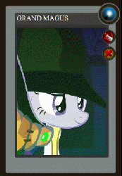 Size: 295x426 | Tagged: safe, artist:yudhaikeledai, part of a set, twilight sparkle, g4, animated, dota 2, female, grand magus, part of a series, ponified dota 2 cards, rubick, solo