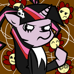 Size: 800x800 | Tagged: safe, artist:bennimarru, twilight sparkle, ask-gothtwi, g4, female, solo