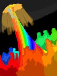 Size: 480x640 | Tagged: safe, artist:coldhardsilver, rainbow dash, g4, atomic rainboom