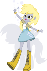 Size: 726x1079 | Tagged: safe, artist:rariedash, derpy hooves, equestria girls, g4, bubble, bubble wand, clothes, cutie mark on clothes, equestria girls plus, female, simple background, smiling, solo, transparent background