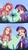 Size: 1629x2913 | Tagged: dead source, safe, artist:holivi, fluttershy, twilight sparkle, alicorn, human, equestria girls, g4, 2 panel comic, comic, eating, eyes closed, flower, human coloration, humanized, humans doing horse things, no pupils, nom, twilight sparkle (alicorn)