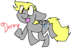 Size: 800x600 | Tagged: safe, artist:fuzzyrisu, derpy hooves, pegasus, pony, g4, female, mare, solo, tongue out