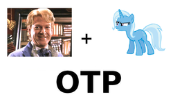 Size: 858x524 | Tagged: safe, trixie, g4, exploitable meme, gilderoy lockhart, harry potter (series), kenneth branagh, meta, otp, shipping, text