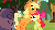 Size: 640x360 | Tagged: safe, artist:capnpea, edit, edited screencap, screencap, apple bloom, applejack, sweetie belle, earth pony, pony, unicorn, g4, sisterhooves social, animated, decapitated, decapitation, eye contact, female, filly, fimbriae, hug, i must go, looking at each other, mare, murder, not salmon, open mouth, raised hoof, severed head, smiling, wat