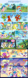 Size: 1155x3168 | Tagged: safe, artist:sorcerushorserus, baby ribbs, brolly, derpy hooves, firefly, fluttershy, rainbow dash, surprise, whitewash, oc, pegasus, pony, comic:dash academy, g1, g4, argie ribbs, comic, female, g1 to g4, male, mare, stallion