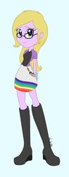 Size: 500x1280 | Tagged: dead source, safe, artist:itsuko103, oc, oc only, oc:dazzle brush, equestria girls, g4, boots, clothes, eqg promo pose set, equestria girls-ified, skirt, solo