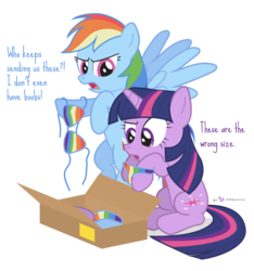 Size: 900x960 | Tagged: safe, artist:dm29, rainbow dash, twilight sparkle, g4, bikini, clothes, duo, simple background, swimsuit, transparent background, tumblr, we don't normally wear clothes