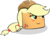 Size: 1024x736 | Tagged: safe, artist:longdayart, applejack, g4, female, marshmallow, solo, wat