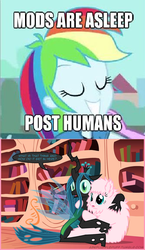 Size: 405x700 | Tagged: safe, artist:mixermike622, edit, edited screencap, screencap, queen chrysalis, rainbow dash, oc, oc:fluffle puff, changeling, changeling queen, pony, equestria girls, g4, my little pony equestria girls, female, hug, mods are asleep