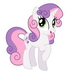 Size: 565x606 | Tagged: safe, artist:disfiguredstick, sweetie belle, g4, female, older, simple background, smiling, solo, vector, white background