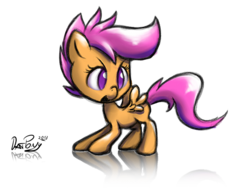 Size: 800x600 | Tagged: safe, artist:datponypl, scootaloo, pegasus, pony, g4, cute, cutealoo, female, filly, looking at you, open mouth, simple background, solo, transparent background