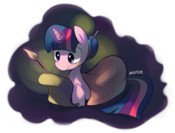 Size: 1741x1321 | Tagged: safe, artist:maren, twilight sparkle, g4, female, hair bun, solo, writing