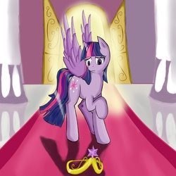 Size: 3543x3543 | Tagged: safe, artist:smehoon, twilight sparkle, alicorn, pony, g4, big crown thingy, crown, hall, tiara, twilight sparkle (alicorn)