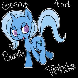 Size: 800x800 | Tagged: safe, artist:pegacornss, trixie, pony, unicorn, g4, female, great and powerful, hanatamaguu, happy, mare, solo