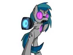 Size: 800x600 | Tagged: safe, artist:mechashockwave, dj pon-3, vinyl scratch, pony, robot, unicorn, g4, bass cannon, female, solo, speaker