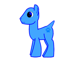 Size: 1000x800 | Tagged: safe, artist:bucky, dog, dog pony, earth pony, pony, blue (blue's clues), blue's clues, male, paw print, ponified, rule 63, simple background, solo, stallion, transparent background