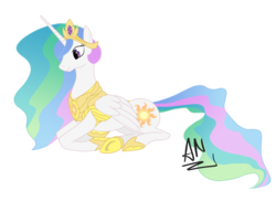 Size: 2909x2119 | Tagged: safe, artist:x6tr2ni, princess celestia, alicorn, pony, g4, female, mare, simple background, solo, transparent background