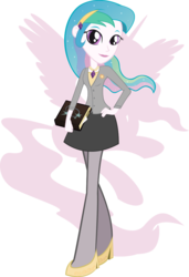 Size: 739x1080 | Tagged: safe, artist:rariedash, princess celestia, equestria girls, g4, book, clothes, female, humanized, simple background, solo, stockings, transparent background, vector