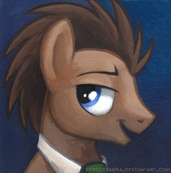 Size: 506x514 | Tagged: safe, artist:kenket, artist:spainfischer, doctor whooves, time turner, earth pony, pony, g4, male, solo, traditional art